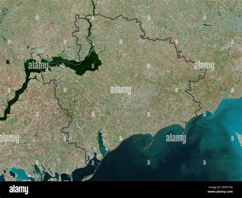 Zaporizhzhya Region Of Ukraine High Resolution Satellite Map Stock