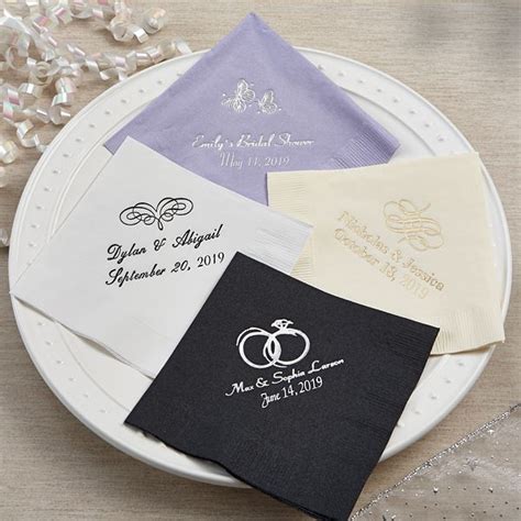 Personalized Wedding And Bridal Shower Napkins 13504d Personalized