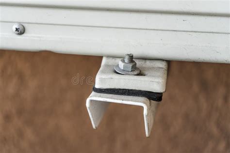 Bolt Nut And Brackets For Fixing The Hanging Outdoor Unit Of An Air