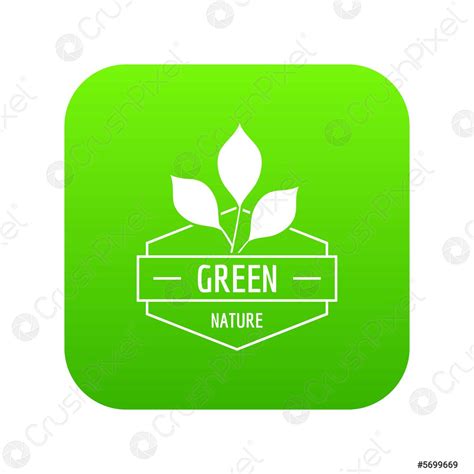 Green Nature Icon Green Vector Stock Vector 5699669 Crushpixel