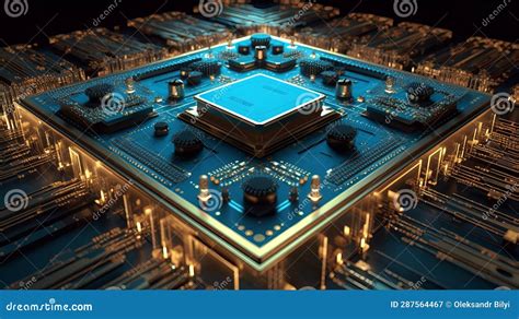 Quantum Computing with Futuristic Design Stock Illustration - Illustration of illuminated ...