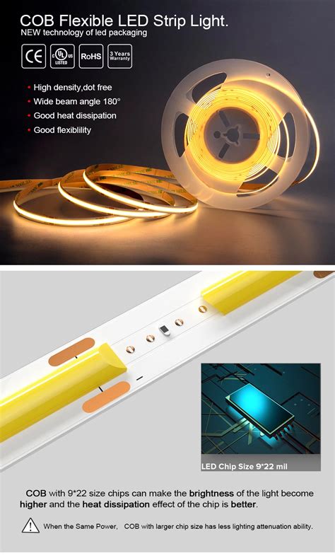 Coxo Cob Led Strip Light V V Led Ce Rohs Years Warranty