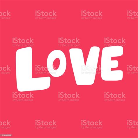 Love Valentines Day Sticker For Social Media Content About Love Vector