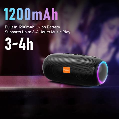 Orashare Bs03 Plus Bluetooth Speaker With Rgb Light Portable Tws