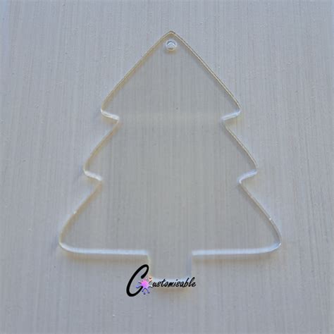 Acrylic Christmas Tree Ornament Customisable Acrylic Blanks