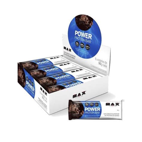 Power Protein Bar 8Un 90g Max Titanium Barra de Proteína Magazine Luiza