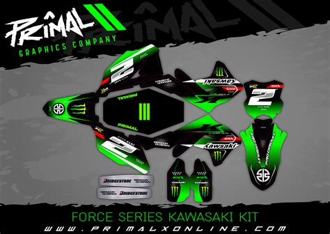 Force Series Kawasaki Motocross Graphics Kit Primal Gfx Co Signs