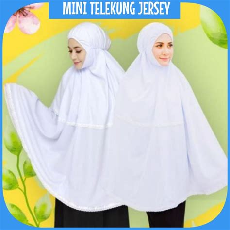 Mini Telekung Putih Jersey Embun Zubaidah By KALISTA CLARA Shopee