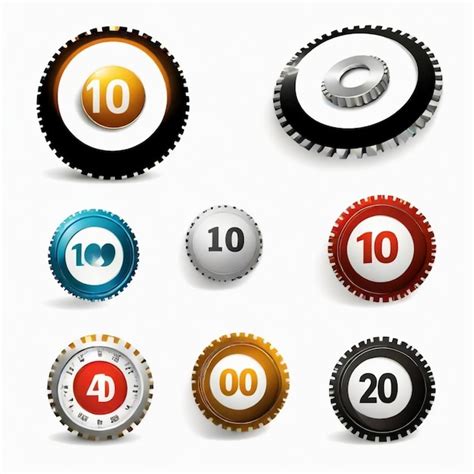 A Number 10 Button With The Number 10 On It Premium Ai Generated Vector