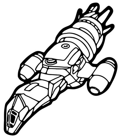 Spaceship Line Drawing | Free download on ClipArtMag