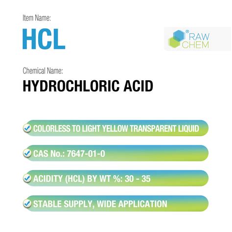 HCL Series Hydrochloric Acid For Dye Industry 7647 01 0 And Muriatic Acid