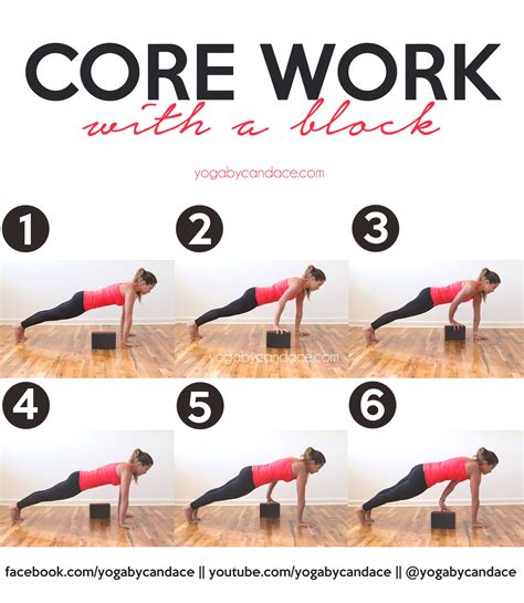 Core work with a yoga block — YOGABYCANDACE