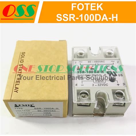 Jual FOTEK SSR 100DA H SSR 100DAH Solid State Relay Fotek 100 Amper