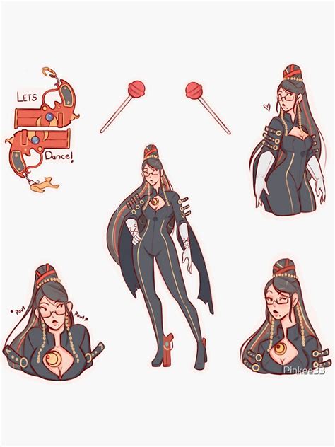 Lets Dance Bayonetta Sticker Set Sticker For Sale By Pinkee