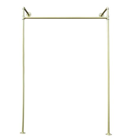 Yiyibyus Gold Iron Clothes Rack Hanging Rod Pipe Wall Mounted Garment