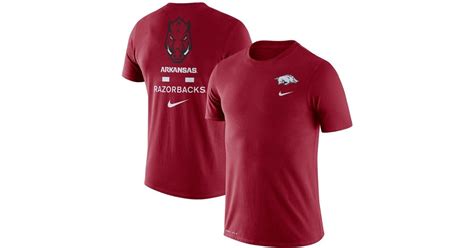 Nike Arkansas Razorbacks Dna Logo Performance T-shirt in Red for Men | Lyst