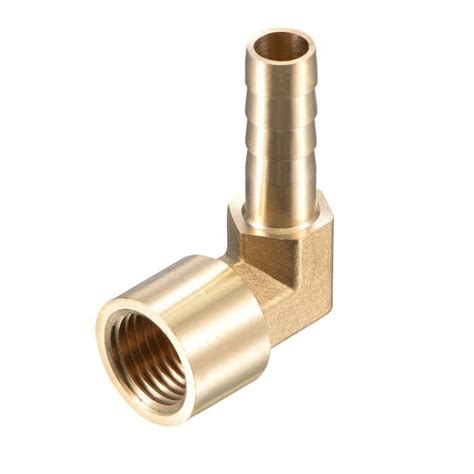 SOURCING MAP Raccord Cannelé Tube Laiton Coude 8mm x G1 4 Tuyau Femelle