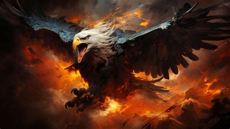 Eagle Burning 4K #1263a Wallpaper iPhone Phone