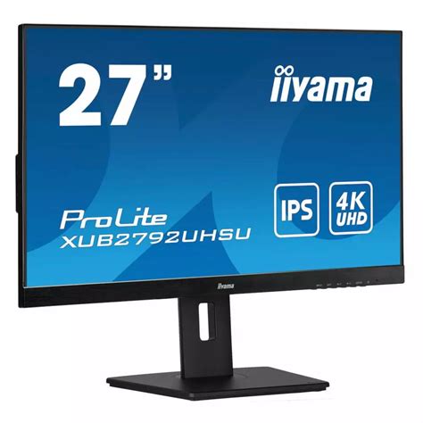 Монитор IIYAMA XUB2792UHSU-B5, 27", IPS, 4K UHD 3840x2160, 60Hz, 4ms ...