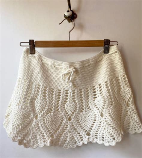 Mini Crochet Skirt Beach Wear Bikini Cover Up White Sand Etsy