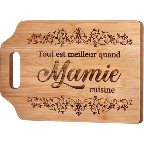 Giftasy Cadeau pour Mamie Planche à Découper eambou Cadeau Anniire