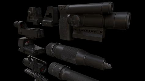 ArtStation - Assaultrifle Accessories | Game Assets