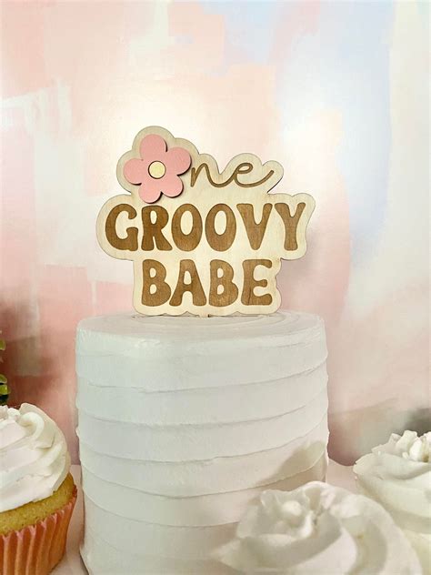 One Groovy Babe Boho Cake Topper First Birthday Cake Topper Etsy