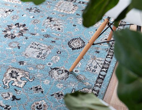 Light Blue 9 X 12 Heritage Rug Esalerugs