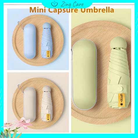 Mini Capsule Umbrella Folding Sunny Rainy Umbrella Women Anti Uv