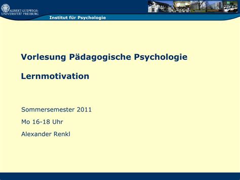 PDF Vorlesung Pädagogische Psychologie Vorlesung Pädagogische