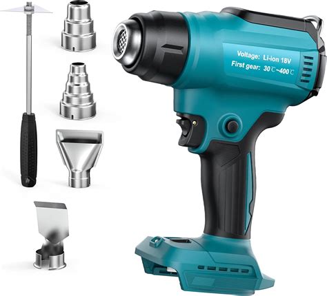 Cordless Heat Gun For Makita V Battery No Battery Hot Air Gun With Nozzles Battery Heat