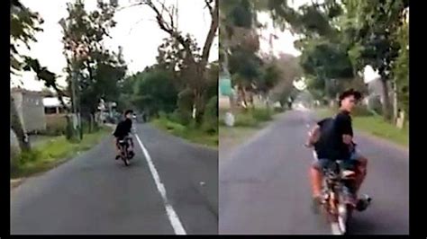 Viral Video Di Media Sosial Pengendara Motor Ugal Ugalan Di Jalanan