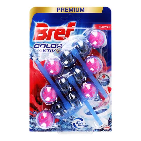 Блок туалетный для унитаза Flower Color Activ+ Bref 3х50г Bref ...