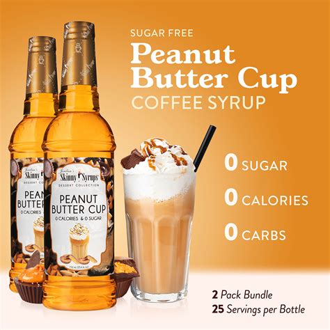 Jordans Skinny Syrups Peanut Butter Cup Coffee Syrup Sugar Free Dessert