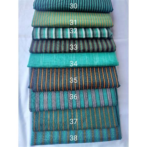 Jual Lurik Kain Tenun Lurik Warna Hijau Bahan Halus Harga Permeter