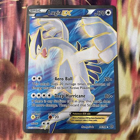 Lugia Ex Pokemon Tcg Full Art Ultra Rare Xy Ancient Origins