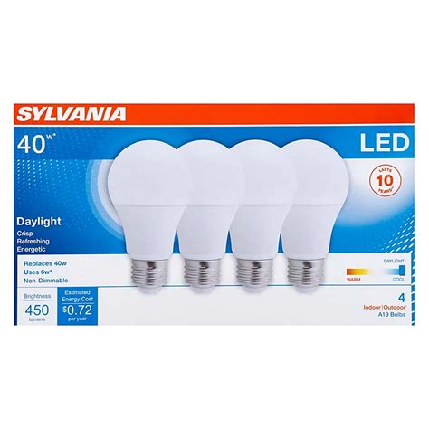 Sylvania Led 40 Watt A19 Daylight Bulbs Shop Light Bulbs At H E B