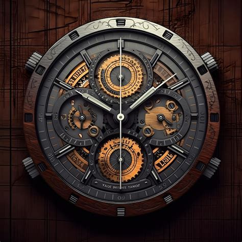Premium AI Image | A watch with gears and gears on it