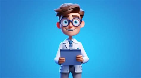 Premium Ai Image A Character From The Animated Movie Nerd Holding A