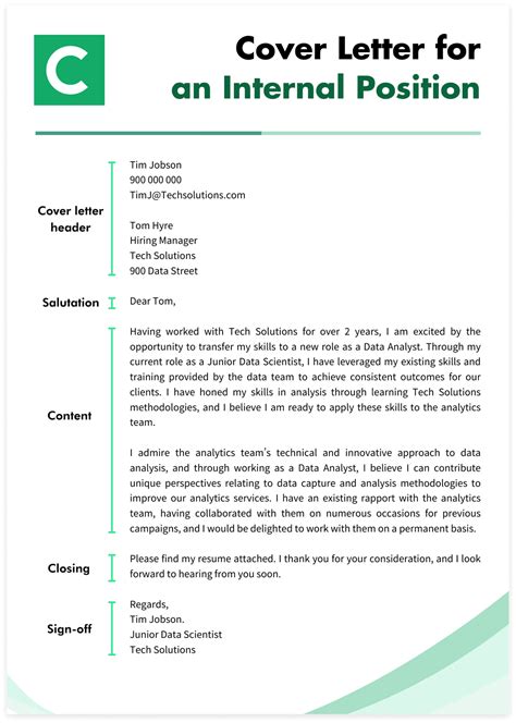 How To Write A Cover Letter For An Internal Position Cakeresume