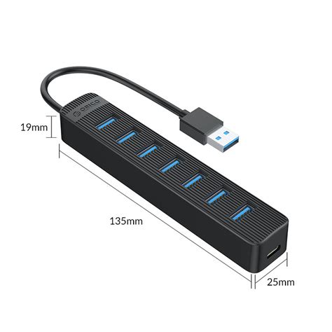 Usb Hub Mit Usb A Anschl Ssen Zus Tzliches Usb C Netzteil