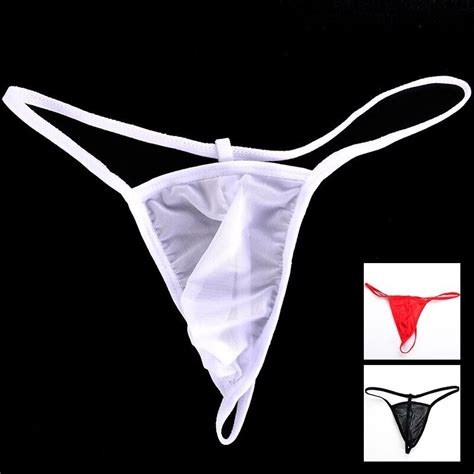 Mens Brief Ice Silk Sexy Low Rise Body Building Thongs G Strings