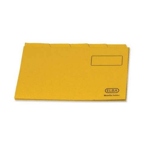 Elba Foolscap Tabbed Folder Eco Square Cut Files