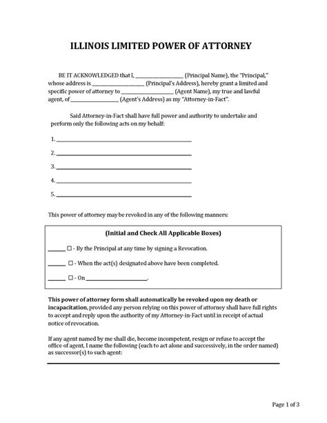 Illinois Power Of Attorney Forms Types Requirements