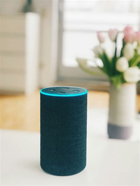 st gen amazon echo speaker photo  cylinder image  unsplash