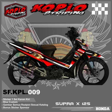 Striping Motor Honda Supra X Sticker Striping Variasi Motor Honda