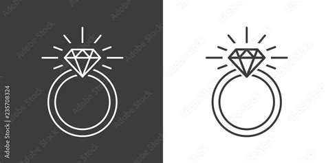 Ring Diamond Engagement Ring Stock Vector Adobe Stock