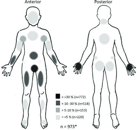 Density Map Of The Distribution Of Scabies Signs And Symptoms At