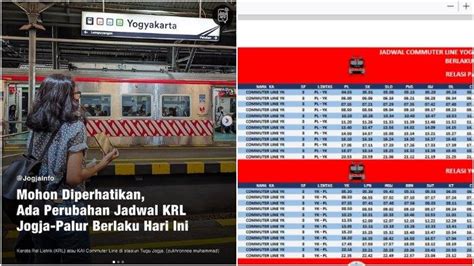 Jadwal KRL SOLO JOGJA Juni 2023 Keberangkatan Malam Terakhir Pukul