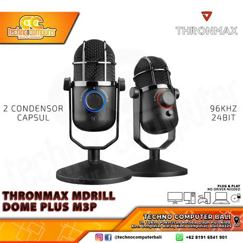 MICROPHONE THRONMAX MDRILL DOME PLUS M3P Jet Black - USB Professional ...